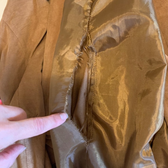 POETRY Faux Suede Caramel Jacket | Size Large - Picture 5 of 11